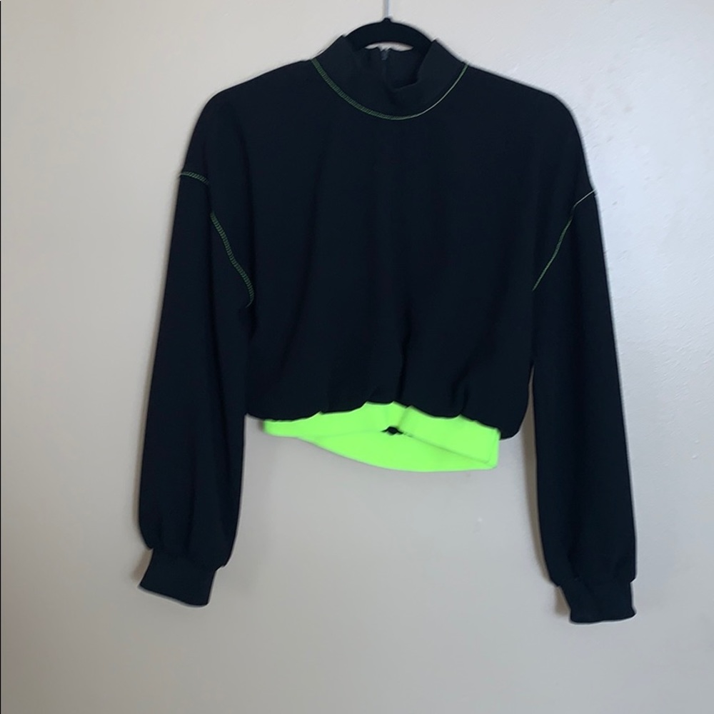 High neck cropped